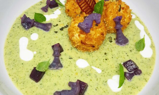 Cukkinifőzelék és sós túrógombóc