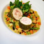 Finomfőzelék baconos-kelkáposztás csirketekercs